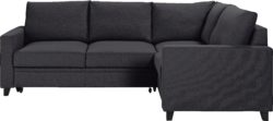 Hygena - Seattle Fabric Right Hand Corner Sofa Bed - Charcoal